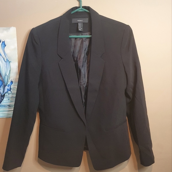 Black buttonless blazer - Picture 1 of 3